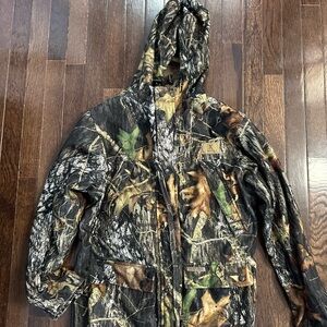 Camouflage Hooded Zip Up Jacket Camo